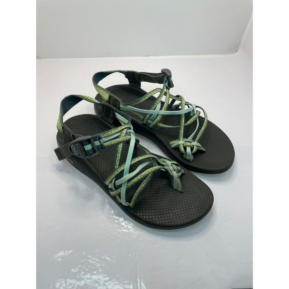 Chaco ZX3 Green Turquoise Sandals W10 - Picture 3 of 7